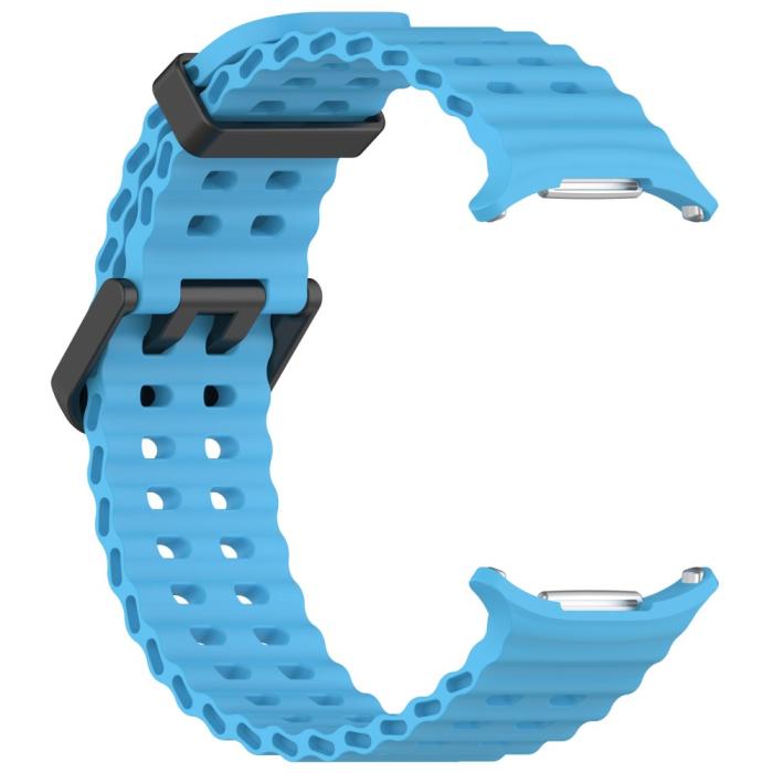 Bild 3,  Galaxy Watch Ultra (2025) / 47 mm Armband Wave Design Blå