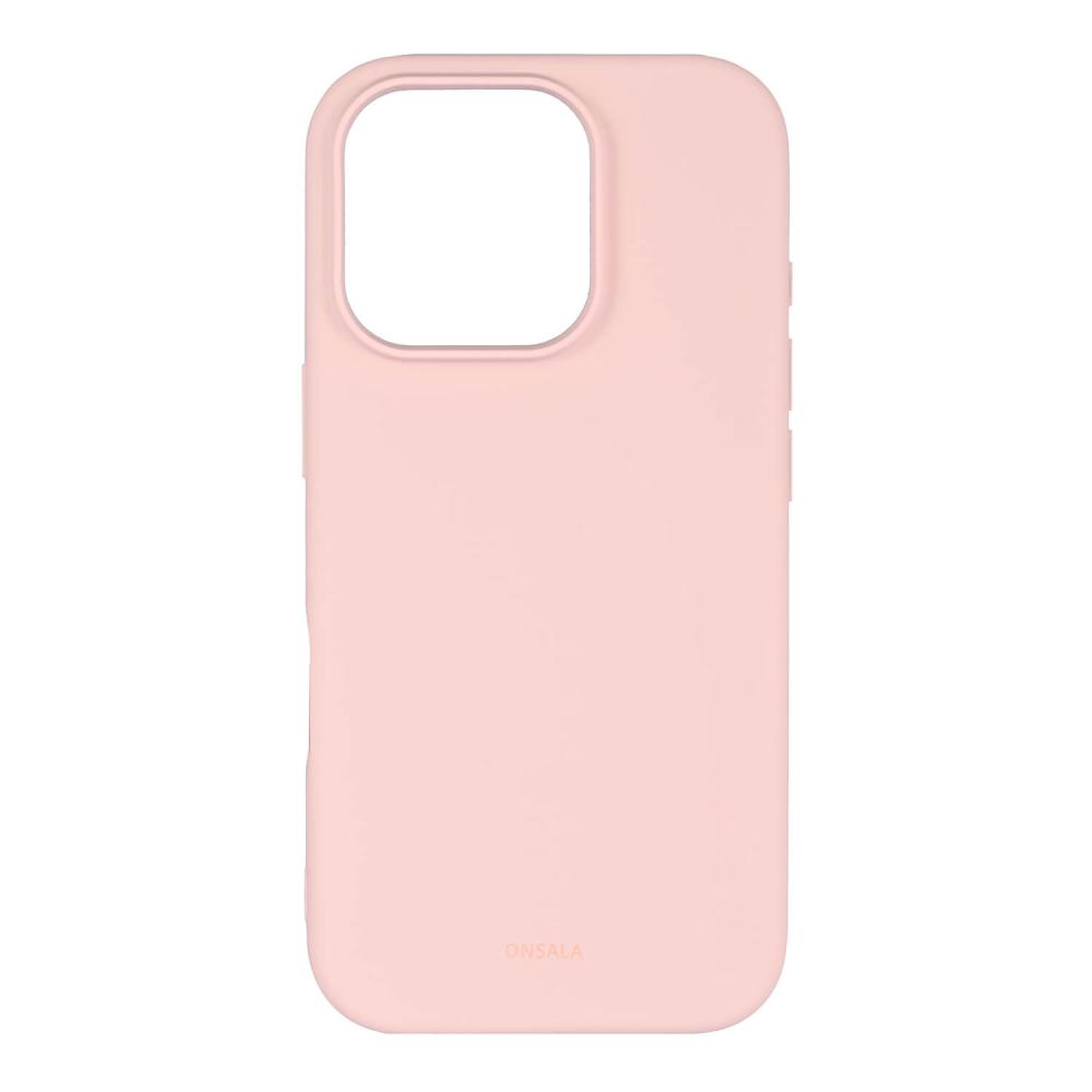 Onsala Onsala iPhone 16 Pro Mobilskal Med Silikonkänsla Chalk Pink