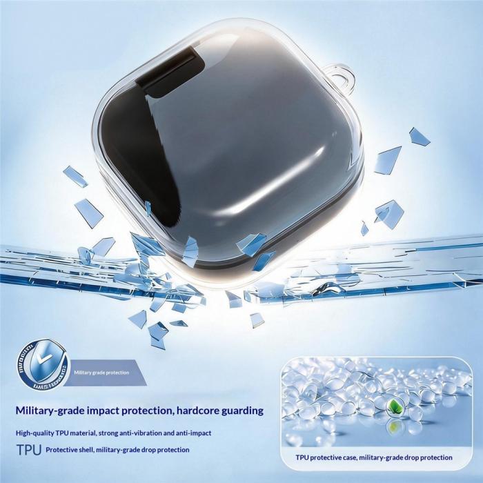 Bild 4,  Galaxy Buds 4/4 Pro Skal Med Karbinhake TPU Transparent