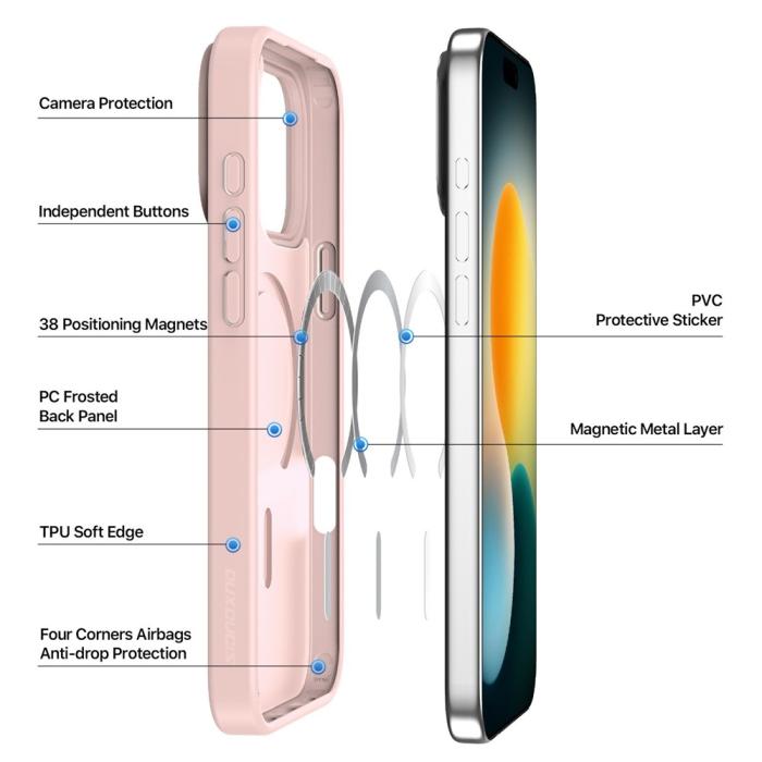 Bild 3, DUX DUCIS DUX DUCIS iPhone 17 Pro Skal MagSafe Yind Series Rosa