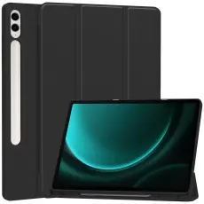  Galaxy Tab S9 FE Plus Fodral Tri-Fold Pennh&aring;llare Svart