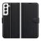  Samsung Galaxy S22 Fodral Litchi Textur Svart