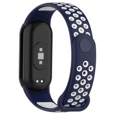  Xiaomi Smart Band 10/9/8 Tr&auml;ningsarmband Dual-Color Bl&aring;/Vit