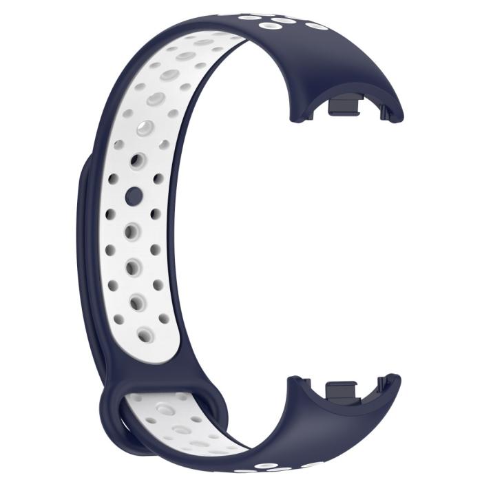 Bild 3,  Xiaomi Smart Band 10/9/8 Träningsarmband Dual-Color Blå/Vit