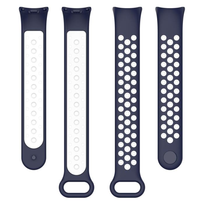 Bild 5,  Xiaomi Smart Band 10/9/8 Träningsarmband Dual-Color Blå/Vit