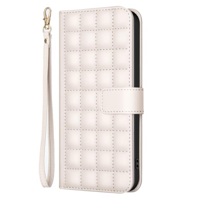 Bild 6,  Samsung Galaxy S25 Ultra Fodral Läder Rutor Beige