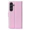  Samsung Galaxy S25 Plus Fodral Litchi Läder Ljus Rosa