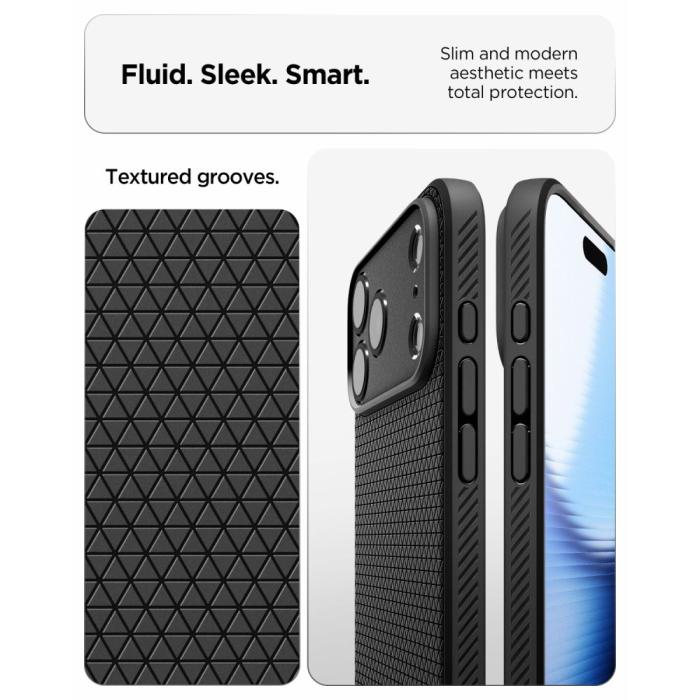 Bild 6, Spigen Spigen iPhone 18 Pro / 17 Pro Skal Liquid Air Mattsvart