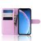  iPhone 11 Fodral Litchi Läder Ljus Rosa