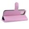  iPhone 11 Fodral Litchi Läder Ljus Rosa