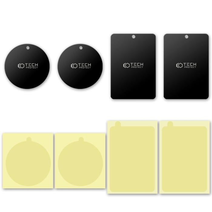 Bild 4, Tech-Protect Tech-Protect 4-PACK Magnetisk Metallplatta Svart