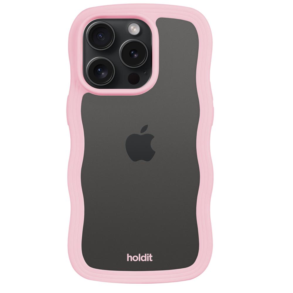 holdit holdit iPhone 14 Pro Skal Wavy Pink Transparent