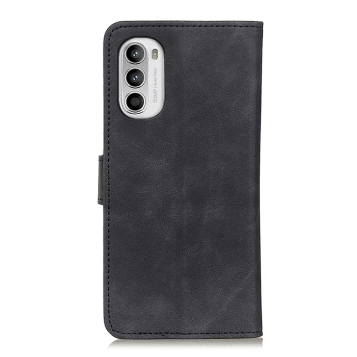 Bild 3, KHAZNEH KHAZNEH Motorola Moto G52/G82 Fodral Retro Läder Svart