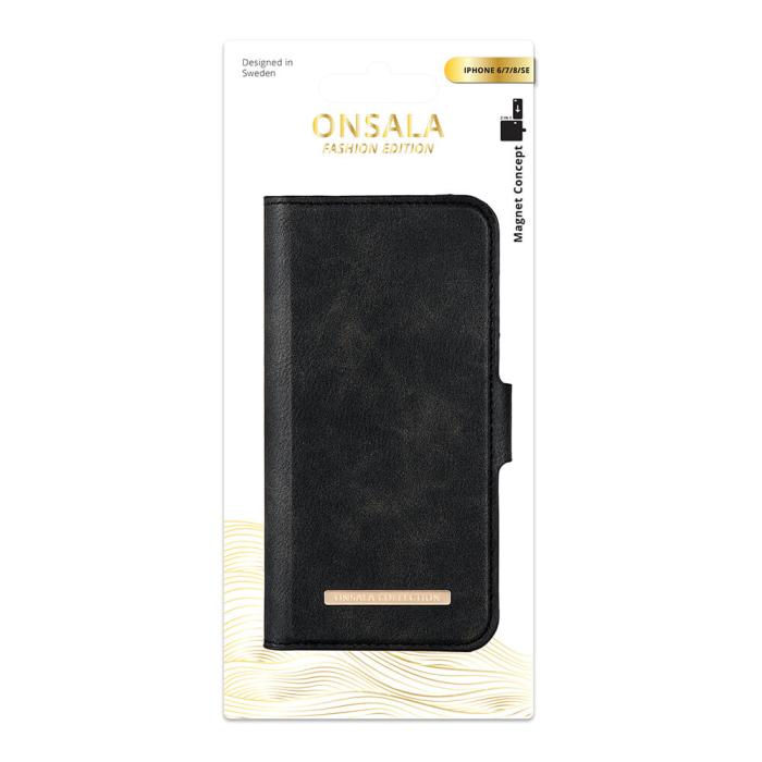 Bild 2, Onsala ONSALA iPhone 6/7/8/SE 2in1 Magnet Fodral / Skal Svart