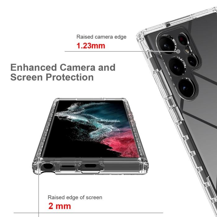 Bild 4,  Samsung Galaxy S23 Ultra Skal Shockproof Hybrid Transparent
