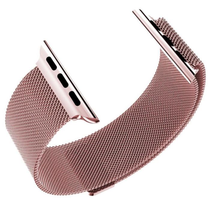 Bild 4,  Milanese Loop Metall Armband Apple Watch 42/44/45/46/49 mm Rosa