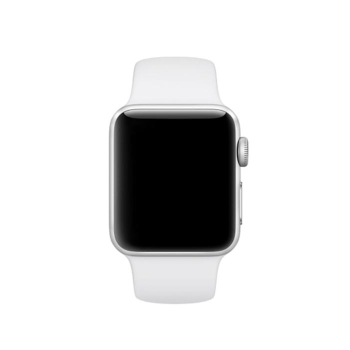 Bild 2,  Silikon Armband Apple Watch 42/44/45/46/49 mm (S/M) Vit