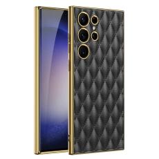 GKK GKK Galaxy S24 Ultra Skal Diamond Hybrid L&auml;der Svart