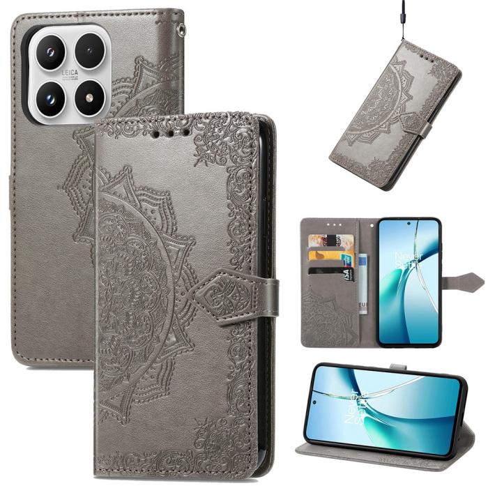 Bild 3,  Xiaomi 17 Fodral Läder Mandala Grå