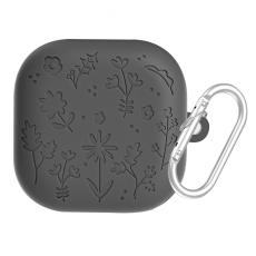  Samsung Galaxy Buds 4 / 4 Pro Skal Silikon Blommigt Tryck Gr&aring;