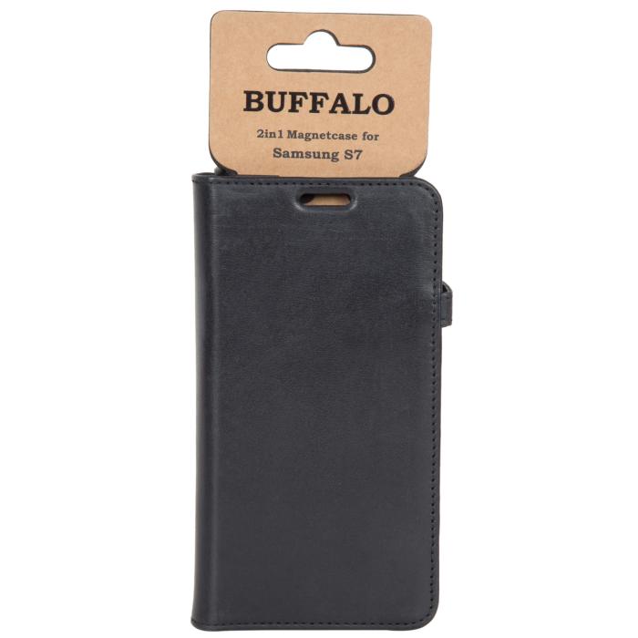 Bild 2, Buffalo Buffalo Samsung Galaxy S7 Fodral 2in1 Äkta Läder Svart