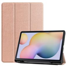  Samsung Galaxy Tab S7 / Tab S8 Fodral Tri-Fold Pennh&aring;llare Ros&eacute;guld