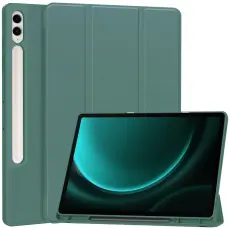  Galaxy Tab S9 FE Plus Fodral Tri-Fold Pennh&aring;llare Svartgr&ouml;n