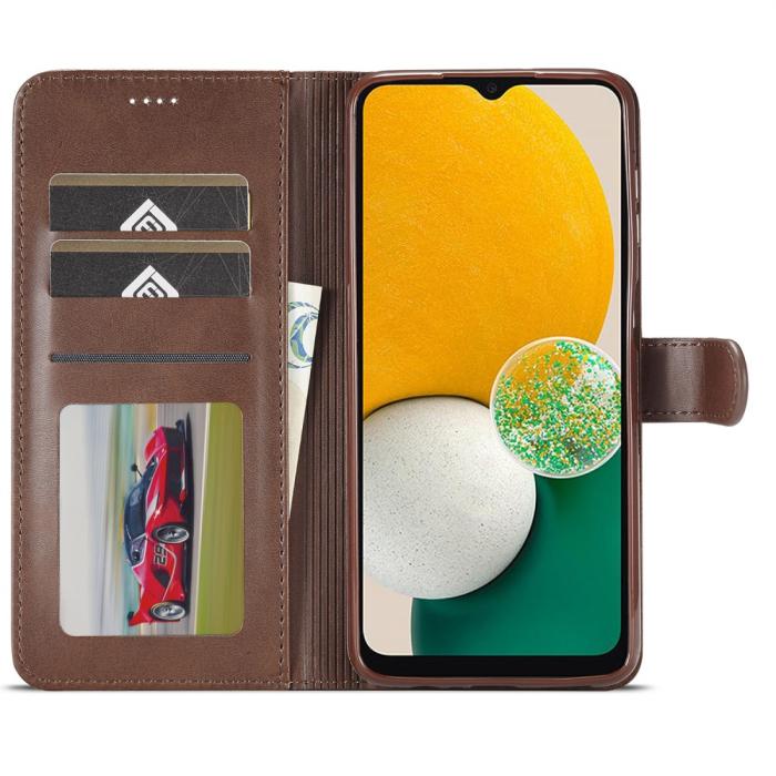Bild 2, LC.IMEEKE LC.IMEEKE Galaxy A15 4G/5G Fodral Läder Brun