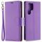  Samsung Galaxy S22 Ultra Fodral Litchi Textur Lila