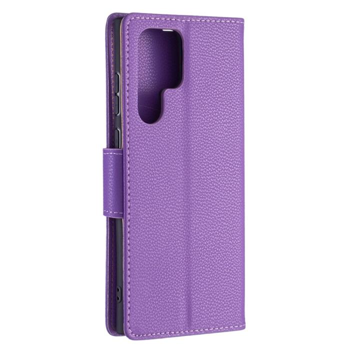 Bild 5,  Samsung Galaxy S22 Ultra Fodral Litchi Textur Lila