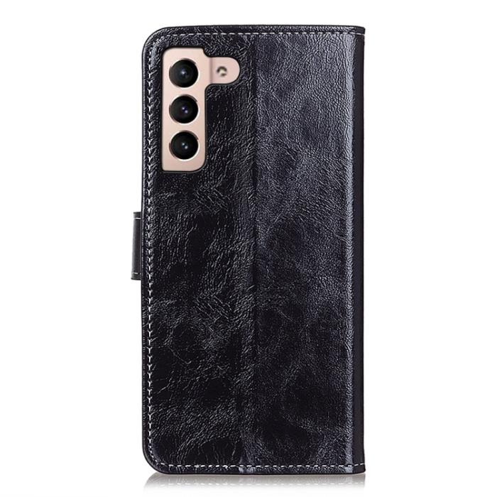 Bild 3,  Samsung Galaxy S22 Fodral Retro Crazy Horse Svart