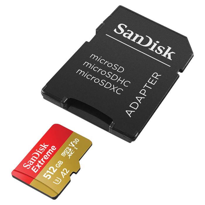 Bild 4, SanDisk SanDisk MicroSDXC Extreme 512 GB 190MB/s Inkl. Adapter