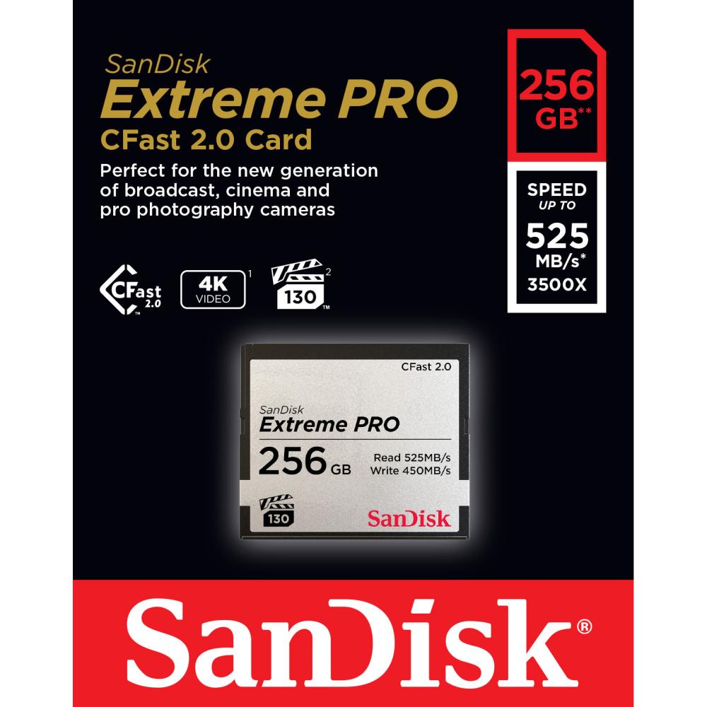 SanDisk SanDisk Cfast 2.0 Extreme Pro 256 GB 525MB/s VPG130