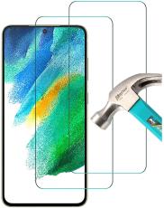  [2-PACK] Samsung S21 FE Sk&auml;rmskydd i h&auml;rdat glas