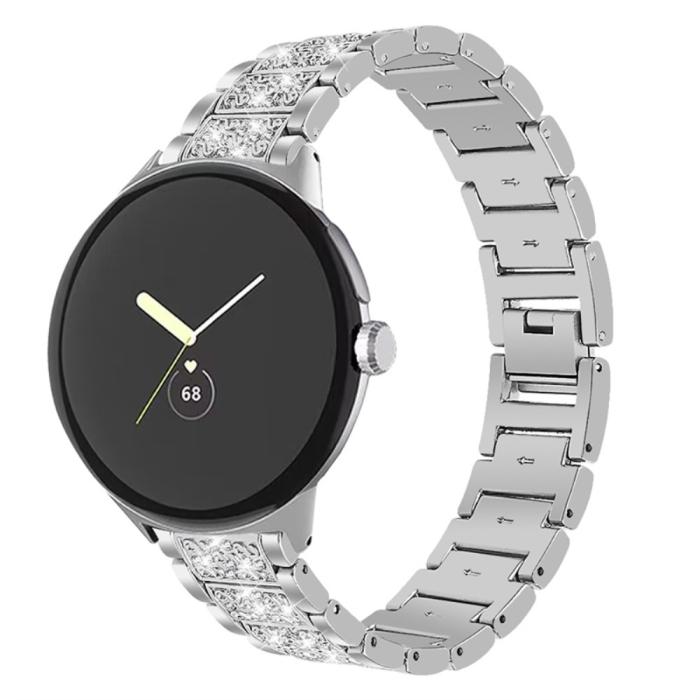 Bild 2,  Rhinestone Metallarmband Google Pixel Watch / Watch 2