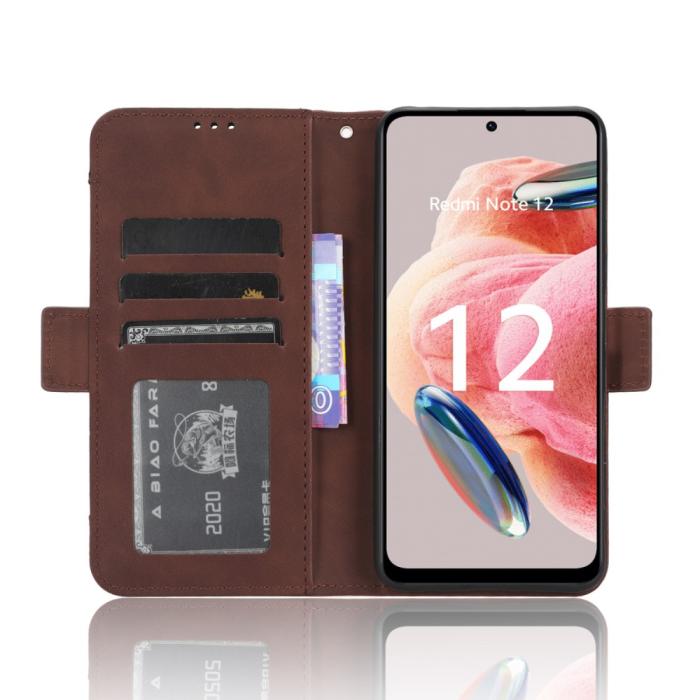 Bild 2,  Xiaomi Redmi Note 12 4G Fodral Med Avtagbart Kortfodral Brun