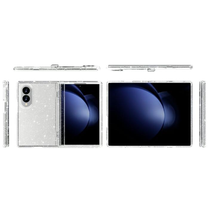 Bild 5,  Samsung Galaxy Z Fold 8 Skal Glitter TPU Vit