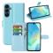  Samsung Galaxy A17 Fodral Litchi Läder Blå