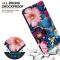  Honor 400 Smart Fodral Läder Blue Gold Flower