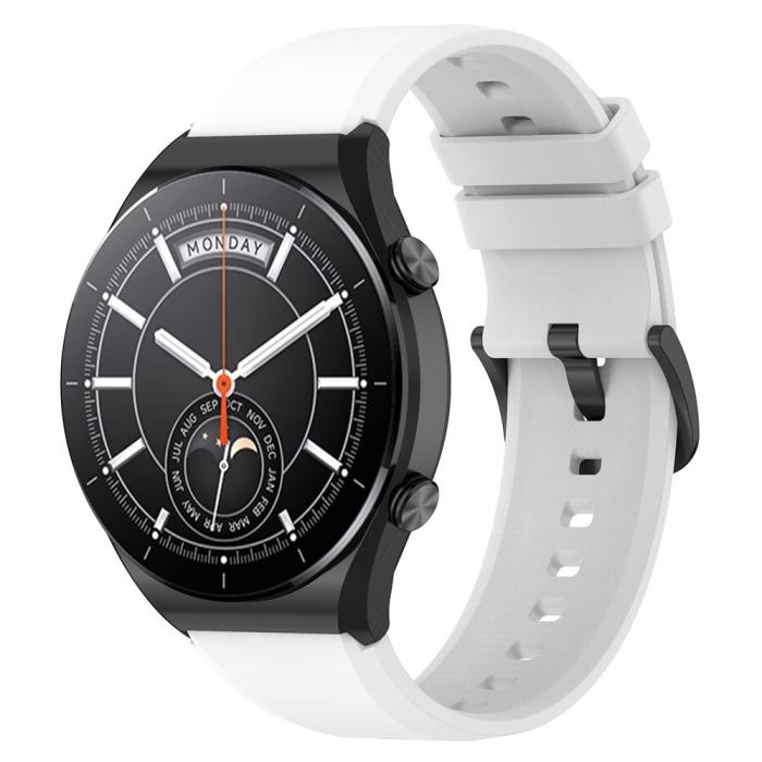 Bild 2,  Silikon Armband Smartwatch (22 mm) Vit