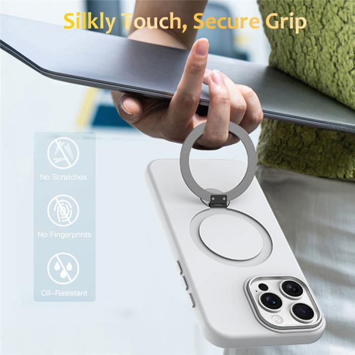 Bild 2,  iPhone 16 Pro Max Skal MagSafe Kickstand Hybrid Vit