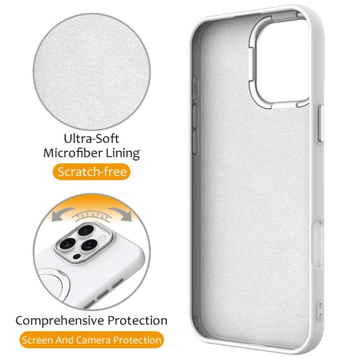 Bild 3,  iPhone 16 Pro Max Skal MagSafe Kickstand Hybrid Vit