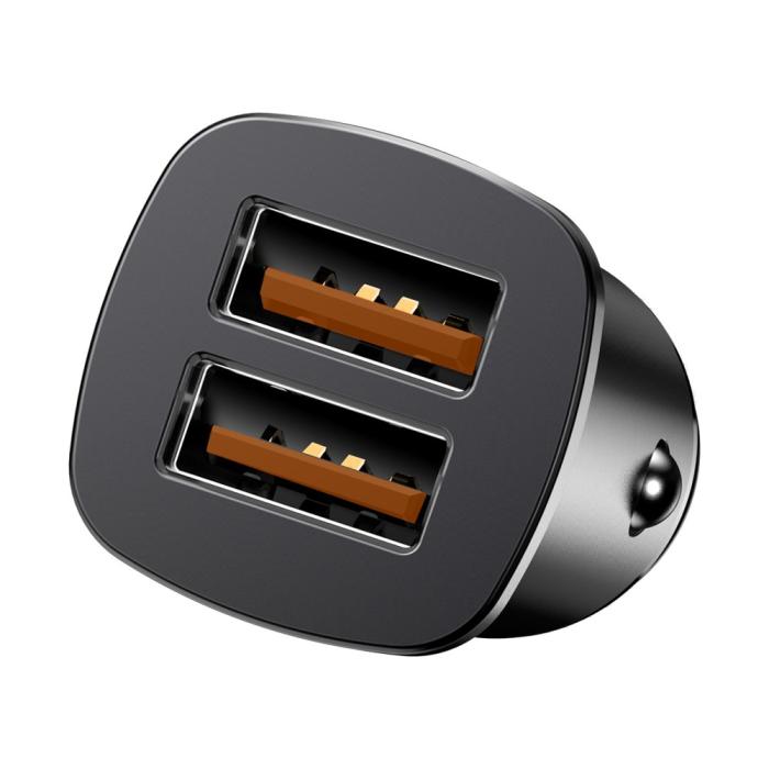 Bild 5, BASEUS Baseus 30W 2x USB Billaddare Snabbladdning Svart