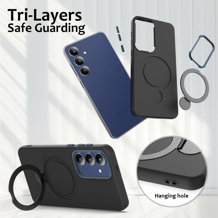 Bild 6,  Samsung Galaxy S26 Skal MagSafe Kickstand Hybrid Svart