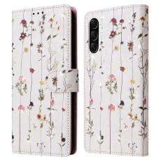  Samsung Galaxy A57 5G Fodral RFID L&auml;der Sm&aring; Blommor