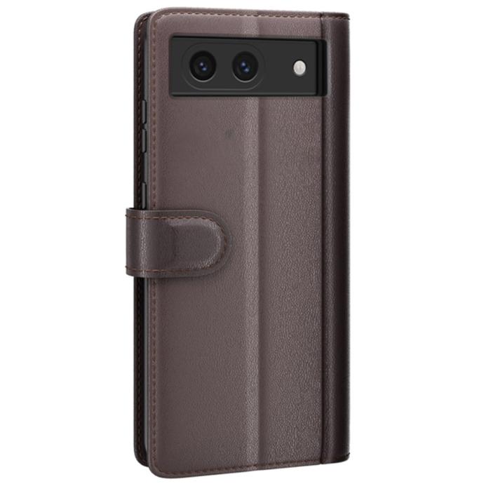 Bild 6,  Google Pixel 8A Fodral Premium Äkta Läder Brun
