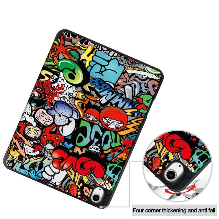 Bild 6,  iPad Air 13 2026-2024 Tri-Fold Fodral Med Pennhållare Grafitti