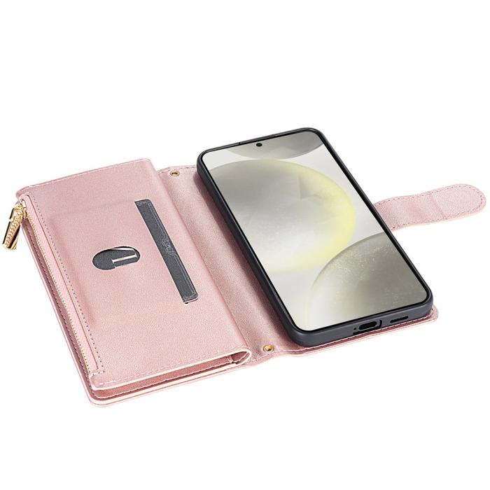 Bild 4,  Samsung Galaxy S26 Ultra Fodral Rhombus Läder Roséguld