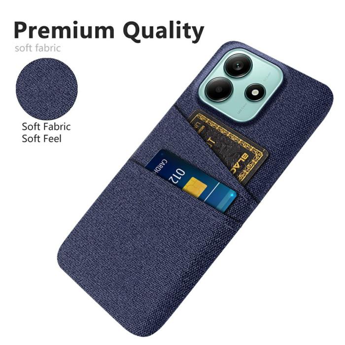 Bild 3,  Xiaomi Redmi Note 14 5G Skal Med Kortfack Tygbelagt Blå