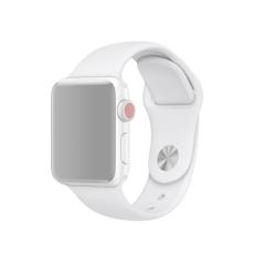  Silikon Armband Apple Watch 42/41/40/38 mm (M/L) - Vit